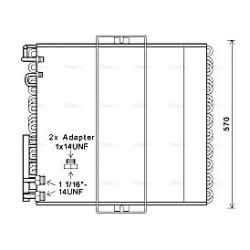 AVA AC Condenser LANDINI MULTIVAN 39870A1 AVA QUALITY COOLING CS5038 OE Ref 139870A1