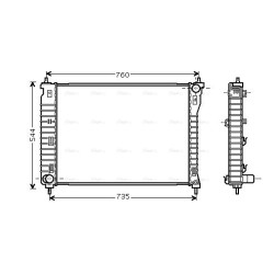 Radiator AVA QUALITY COOLING CT2034 OE Ref 4818247