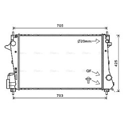 AVA Radiator AVA QUALITY COOLING CT2060 OE Ref 95022454