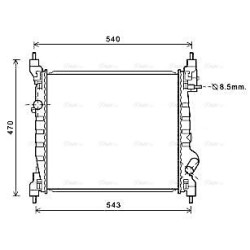 AVA Radiator AVA QUALITY COOLING CT2070 OE Ref 96984450