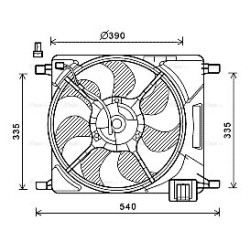 AVA Radiator Fan AVA QUALITY COOLING CT7501 OE Ref 95978940