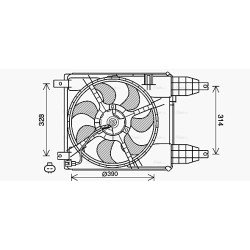 AVA Radiator Fan AVA QUALITY COOLING CT7504 OE Ref 95950465