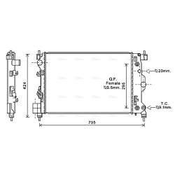 AVA Radiator AVA QUALITY COOLING CTA2044 OE Ref 95460096