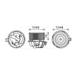 AVA Heater Blower Motor AVA QUALITY COOLING DA8012 OE Ref 6001547487