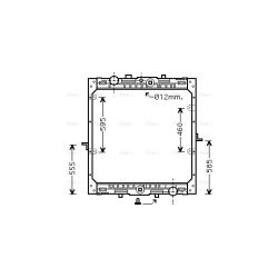 Radiator DAF 326966 AVA QUALITY COOLING DF2004 OE Ref 1326966R