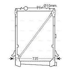 Radiator DAF 434916 AVA QUALITY COOLING DF2030 OE Ref 1434916R