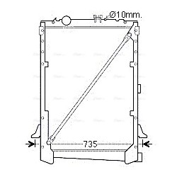 Radiator DAF 371372 AVA QUALITY COOLING DF2031 OE Ref 1434917