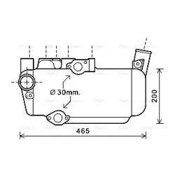 Oil Cooler Retarder DAF 643669 AVA QUALITY COOLING DF3053 OE Ref 1840389