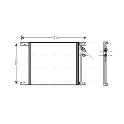 AVA AC Condenser DAF LAND,COROLLA,323 287796 AVA QUALITY COOLING DF5020 OE Ref 1287796