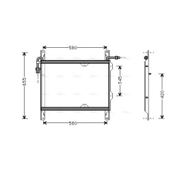 AC Condenser DAF 327759 AVA QUALITY COOLING DF5022 OE Ref 1387308