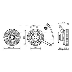 Fan Clutch DAF 441770 AVA QUALITY COOLING DFC047 OE Ref 1441773