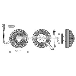 Fan Clutch DAF 737460 AVA QUALITY COOLING DFC068 OE Ref 1742083