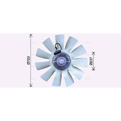 Radiator Fan DAF 677080 AVA QUALITY COOLING DFF059 OE Ref 1693441
