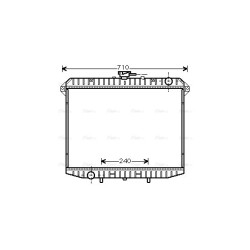 Radiator AVA QUALITY COOLING DN2148 OE Ref 214100F121