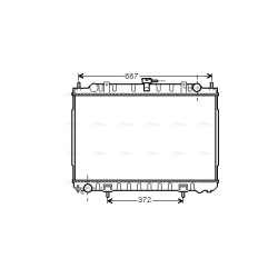 AVA Radiator AVA QUALITY COOLING DN2240 OE Ref 21410-8H801
