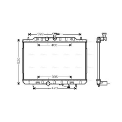 AVA Radiator AVA QUALITY COOLING DN2292 OE Ref 21400JG300