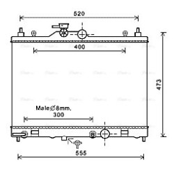 AVA Radiator AVA QUALITY COOLING DN2375 OE Ref 21460EL000
