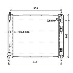 AVA Radiator AVA QUALITY COOLING DN2385 OE Ref 214101FE0B