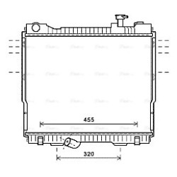 Radiator RENAULT TRUCKS 21400MB41A AVA QUALITY COOLING DN2418 OE Ref 21400MB41A