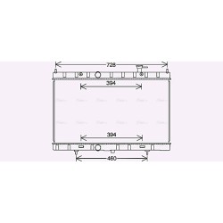AVA Radiator AVA QUALITY COOLING DN2453 OE Ref 214104BB0B