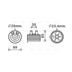 Engine Oil Cooler AVA QUALITY COOLING DN3431 OE Ref 21305EB300