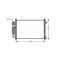 AVA AC Condenser AVA QUALITY COOLING DN5328D OE Ref 92100-JG000
