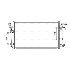 AVA AC Condenser AVA QUALITY COOLING DN5387D OE Ref 921103NA0A