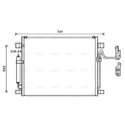 AC Condenser AVA QUALITY COOLING DN5398D OE Ref 921101MA0A
