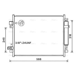 AVA AC Condenser AVA QUALITY COOLING DN5428D OE Ref 921003VD1A
