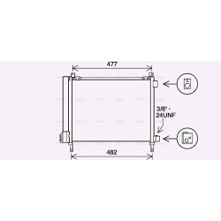 AVA AC Condenser AVA QUALITY COOLING DN5433D OE Ref 921001HC3B