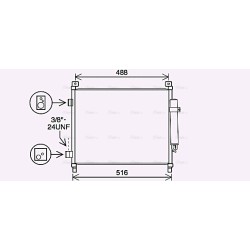 AVA AC Condenser AVA QUALITY COOLING DN5436D OE Ref 921003VA1B
