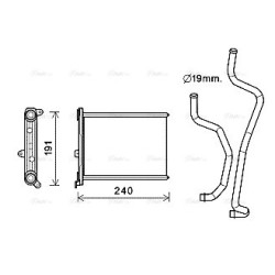 Heater Matrix AVA QUALITY COOLING DN6417 OE Ref 271401FC0A