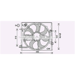 Radiator Fan AVA QUALITY COOLING DN7536 OE Ref 214814EA0B