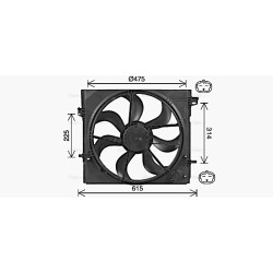 Radiator Fan AVA QUALITY COOLING DN7540 OE Ref 214814EB0B