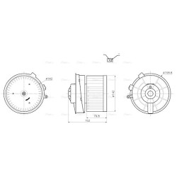 AVA Heater Blower Motor AVA QUALITY COOLING DN8486 OE Ref 27225ET00B