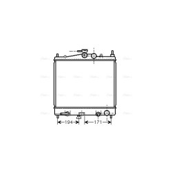 AVA Radiator AVA QUALITY COOLING DNA2248 OE Ref 214609U00A