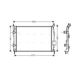 AVA Radiator AVA QUALITY COOLING DNA2278 OE Ref 21400JD000