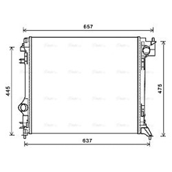 Radiator AVA QUALITY COOLING DNA2416 OE Ref 214104ED0A