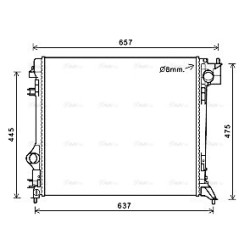 Radiator AVA QUALITY COOLING DNA2421 OE Ref 214104EA0A