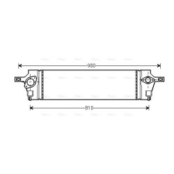 Intercooler AVA QUALITY COOLING DNA4350 OE Ref 14461JG70B