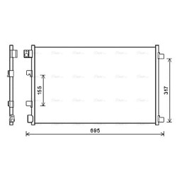 AVA AC Condenser AVA QUALITY COOLING DNA5281 OE Ref 92100JD00A