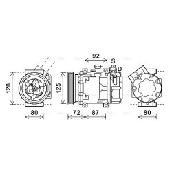 AVA AC Compressor AVA QUALITY COOLING DNAK429 OE Ref 926009865R