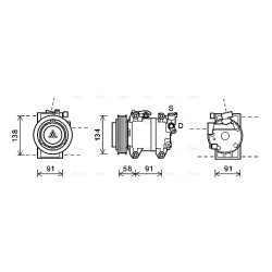 AC Compressor AVA QUALITY COOLING DNK344 OE Ref 926004X30A