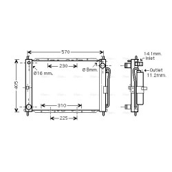 AVA Cooler Module AVA QUALITY COOLING DNM369 OE Ref 21400AX301