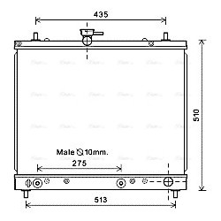AVA Radiator AVA QUALITY COOLING DU2069 OE Ref 16400B1141