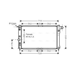 AVA Radiator AVA QUALITY COOLING DW2010 OE Ref 96351931