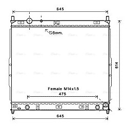 AVA Radiator AVA QUALITY COOLING DW2121 OE Ref 2131008251