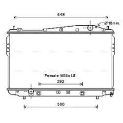 Radiator AVA QUALITY COOLING DW2135 OE Ref 96887352