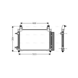 AC Condenser AVA QUALITY COOLING DW5081D OE Ref 96658674