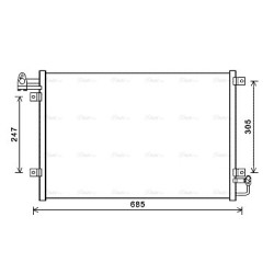 AVA AC Condenser AVA QUALITY COOLING DW5112 OE Ref 6841011001